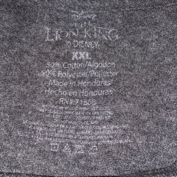 Disney The Lion King Gray Graphic T-Shirt XXL Short Sleeve 100% Cotton - Picture 2 of 6